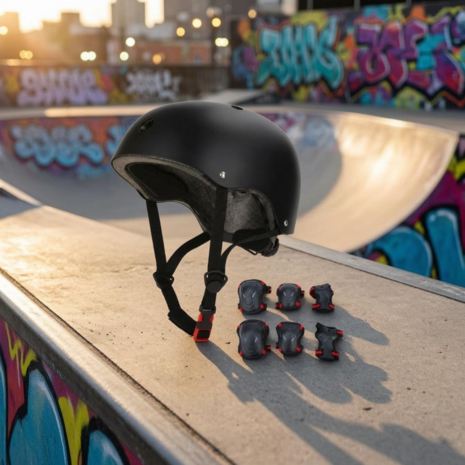 ABS Hard Shell Skate Helmet wi - Scooter Helmet Set review and price
